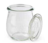 Bocal Weck avec couvercle, forme tulipe, 580 ml, set x6
