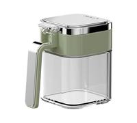 Bocaux à épices transparents - Élégant récipient à sel, sucrier pour plan de travail de cuisine, récipients en verre avec couvercle à cuillère intégré, pot à épices transparent pour plan de travail de