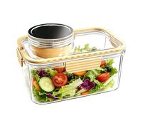 Bocaux à salade avec couvercle - Bocal à grande ouverture, gobelet à sauce séparé, boîte à déjeuner de , vaisselle de routine pour une alimentation saine, gobelet végétarien pour déjeuner |