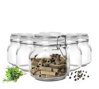 Bocaux De Conserve Sendez 750 Ml Transparent Lot De 6 Avec Fermeture À Clip