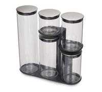 Bocaux de cuisine en set 100 COLLECTION, 5 pièces + support, Joseph Joseph
