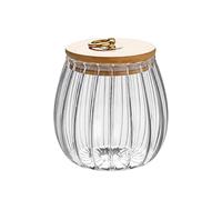 Bocaux de rangement en verre de 750 ml avec couvercle et poignée métallique, conteneurs hermétiques de cuisine pour thé, café, sucre, farine, épices, garde-manger, organisation et décoration de maison