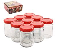 Bocaux en verre avec couvercle - ORION - 60 ml - 9 pièces - 4 5x4 5x6 cm - Couvercle à vis - Hermétique - Verre épais