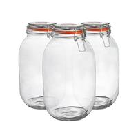 Bocaux en verre - conserve/biscuit - 3000 ml - lot de 3