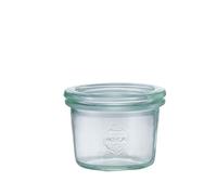 Weck Bocal de moule à bord arrondi Mini, Verre, transparent, 80 ml - Lot de 12