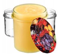 Bocaux Mason KADAX Avila 350ml Set 10 avec Couvercles Fruits - Transparent