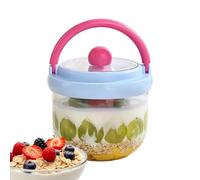 Bocaux pour Overnight Oats avec couvercles Conteneur repas portable | Bocal isotherme pour Meal Prep - Convient pour femmes, hommes, étudiants, voyageurs, régime, bureau, salle de sport
