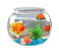 Boccia pour poissons - Petite cuve ronde invisible pour poisson rouge Betta tortue | Pot à bulles transparent invisible pour pièce maîtresse de table, conteneur de terrasse de bureau pour