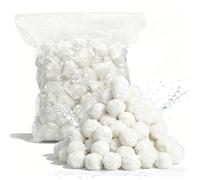 Bocguy Balle Filtrante Piscine 1000g, Boule de Coton pour Filtre Piscine, Balles Filtrantes Remplacent 36 kg de Sable Filtration pour Systèmes de Filtre à Sable Piscine (Blanc)