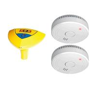 Bock électrique sans Fil Alarme de Piscine, 1 pièce, Elbo de 073 & ELRO FS1805 Détecteur de fumée avec 5 Ans de Batterie et Aimant - Conforme à la Norme européenne EN14604 - 2 pièces
