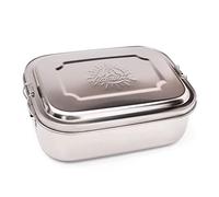 Bodhi to-go - Boîte à déjeuner avec gravure Namaste - 1000 ml - Deux compartiments - Pour enfants et adultes - En acier inoxydable de qualité supérieure avec cloison - Idée cadeau pour les fans de