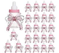 Bodosac Lot de 24 biberons de douche pour bébé, pour décoration de fête prénatale, rose