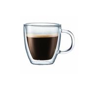 Bodum 10602-10 bistro set 2 mugs à espresso double paroi avec anse 14 cl