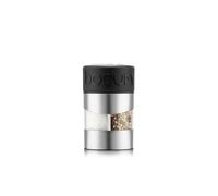 BODUM Twin - Moulin combiné manuel sel et poivre - Mouture précise - Design compact en inox et noir