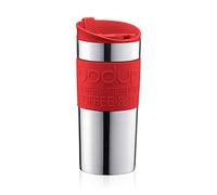 Bodum 11068-04 TRAVEL MUG Mug de voyage isotherme en inox double paroi, couvercle à clapet, 0.35 l