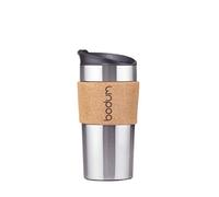 Bodum 11068-109S Travel Mug Isotherme, Double Paroi Inox, 0.35 L, Acier Inoxydable, Inox, Liège, 9 cm, 9 x 8 x 18, 5 cm