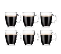 Bodum 11239-10-2 Bistro Set de 6 Tasses à Café Verre Trempé Transparent 17,5 x 36 x 10,2 cm