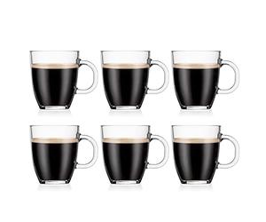 Bodum 11239-10-2 Bistro Set de 6 Tasses à Café Verre Trempé Transparent 17,5 x 36 x 10,2 cm