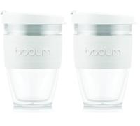 Bodum 11889-913S JOYCUP Mug à emporter double paroi, avec couvercle à vis, 0.25 l, plastique (Lot de 2)