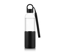 Bodum 12053-01B MELIOR Gourde à emporter en verre, manchon silicone couleur, bouchon à vis, 0.5 l Noir