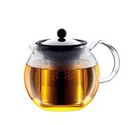 Bodum - 1801-16 - Assam - Théière à Piston en verre - Filtre et Couvercle inox - 1.0 L