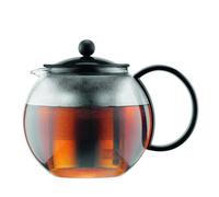 Bodum - 1805-01 - Assam - Théière à Piston en verre - Filtre inox - 1.0 L - Noir