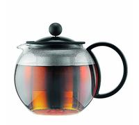 Bodum Théière à piston Assam 1812-01 en verre 0,5 L - filtre inox - couvercle plastique - Noir