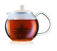 Bodum 1823-01 Assam Théière à Piston avec Anse Couvercle et Filtre Plastique/Verre Noir 0.5 L