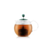 BODUM 1823-450-Y21 ASSAM Théière à piston, anse verre, couvercle et filtre plastique, 0.5 l