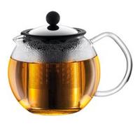 Bodum Théière à piston Assam 1807-16 en verre – Filtre et couvercle inox 0,5 L