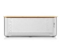Boite à pain - BODUM - 11555-613S-80 - Grand modèle - Couvercle bambou - Gris transparent