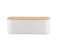 Boite à pain - BODUM - 11740-913 - Petit modèle - Couvercle bambou - Blanc