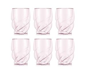 Bodum Double Walled Glasses pack of 2 PAVINA PARIS Transparent Pink - 270ml Cups - Dishwasher Safe Thermal Cup - Mouth-blown Borosilicate Glass