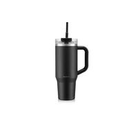 Bodum Mug de voyage 1,2 L Black Beauty métal avec paille, poignée et couvercle