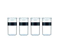 Bodum - K11827-01SA - PRESSO - Set de 4 bocaux Conservation en Plastique, avec Couvercle hermétique - 0.25 l