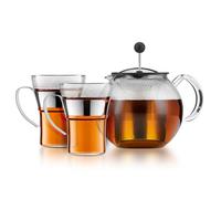 Bodum "Bodum Assam Théière avec passoire en acier inoxydable 1,0L et 2 verres