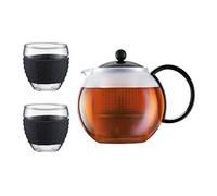 Bodum K1844-01-2 Assam Set Théière à Piston Verre Noir 24 x 20 x 16,5 cm 3 unité(s)