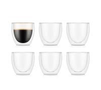 Bodum Pavina Lot de 6 petits verres à double paroi - 80 ml