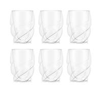 Bodum Pavina Paris Lot de 6 verres à double paroi blanc transparent, Tasses 270 ml, Verre thermique compatible lave-vaisselle, Verre borosilicaté soufflé à la bouche