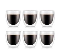 Bodum PAVINA Verres Double Paroi 2 pièces - Tasses Café 250ml - Verres Thermiques - Borosilicate - Passe au Lave-Vaisselle