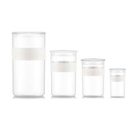 Bodum PRESSO Récipients de stockage 4 x 0,25 / 3 x 0,6 / 3 x 1 L / 2 x 2 L - Blanc