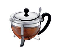 Bodum – Théière Chambord en verre et inox avec filtre 1 L