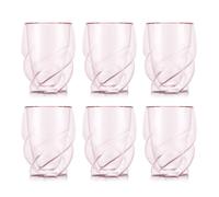 Bodum Verres à double paroi Pavina Paris, Lot de 6, Rose transparent, 270 ml, Compatibles lave-vaisselle, Verre borosilicate soufflé bouche
