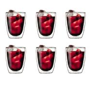 Set 6 Verres Thermo - Bodum - Pilatus - Double Paroi - 0.35 L - Transparent