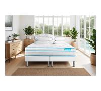 Pack BODYZONE+ 180x200 Ressorts ensaches, visco 5 zones Ultra epaisseur + Couette + 2 oreillers