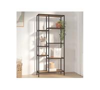vidaXL Étagère à livres 80 x 30 x 180 cm Acier et bois d'ingénierie Multicolore