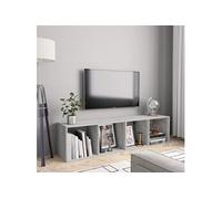 VIDAXL Bibliothèque/Meuble TV - Gris béton