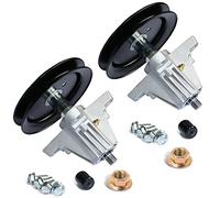 boeray 918-04822A Ensemble de broche de pont de 106,7 cm pour Cub Cadet MTD 918-04822A 918-04822B 618-04822 918-04889 30-8001 14328 82-058 Fit 106.7 cm 7 cm et 7 cm. Lot de 2 poulies de graisse pour