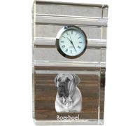 Boerboel - horloge en verre avec photo, photo de chien en cristal, horloge sur pied personnalisée pour bureau de la marque Art-Dog