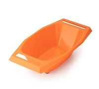 Börner Bac récupérateur pour mandolines V1 & V3 - Saladier - Orange | Pieds antidérapants - Récupère fruits & légumes - Pour préparer mélanger & servir les salades - Fabriqué en Allemagne